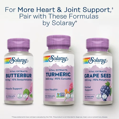 Miniatura 7 de SOLARAY Cúrcuma 300 mg - Suplemento de apoyo articular - Extracto de raíz de cúrcuma con 95% de curcumina - Apoyo a la salud de las articulaciones