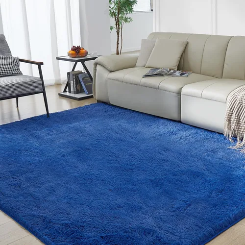 Miniatura 10 de Alfombra ultra suave para sala de estar, alfombra mullida de área 4X6 para dormitorio, alfombras modernas de pelo largo, alfombra suave