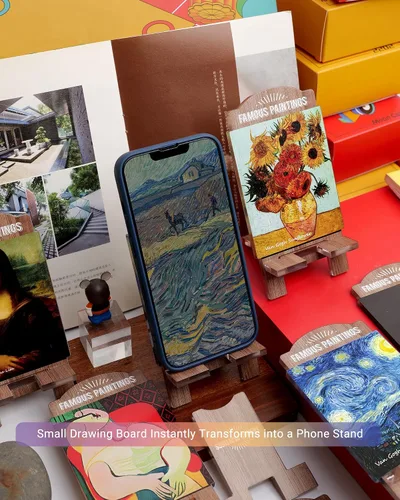 Miniatura 6 de Bonito y artístico soporte para teléfono celular para escritorio, soporte multifuncional para teléfonos, iPads, interruptor, Kindle y consolas
