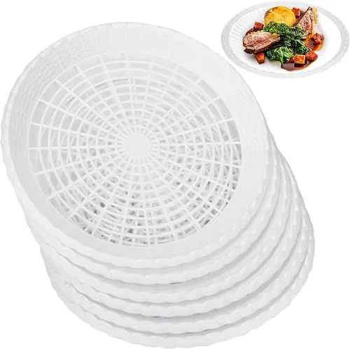 Miniatura 7 de AccEncyc 6 Pack Paper Plate Holder 9" Plastic Paper Plate Holders Reusable Plate Holders for Party BBQ Outdoor Cooking Picnic, Black