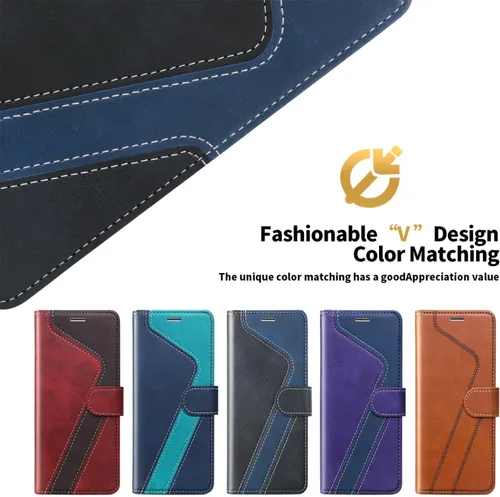 Miniatura 7 de Funda tipo cartera para Samsung Galaxy A53 5G, funda de cuero con tapa con bloqueo RFID, tarjetero de crédito, soporte magnético de poliuretano