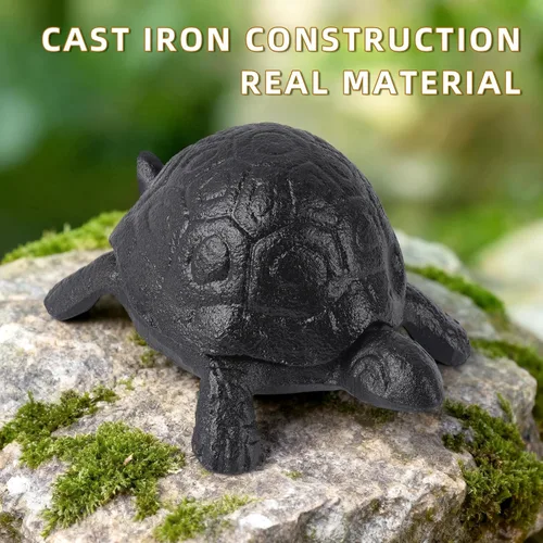 Miniatura 3 de Llavero de tortuga de hierro fundido, decorativo para interiores y exteriores, para jardín, patio, joyas, baratijas, cajas fuertes de desviación