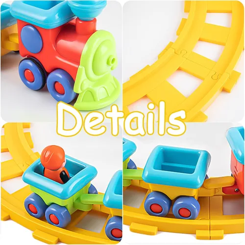 Miniatura 5 de Tren de juguete, juguetes musicales de tren eléctrico, juegos de tren eléctrico para niños, pistas de tren, juegos de tren adecuados para niños de 1