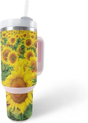 Miniatura 18 de MightySkins Skin - Vaso de vinilo compatible con Stanley The Quencher H2.0 FlowState de 40 onzas, color turquesa sólido, funda protectora, duradera