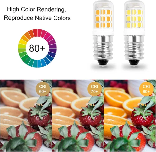 Miniatura 7 de ZHENMING Bombilla E14 E14 de base europea de 2.5 W, igual a 30 W, bombilla halógena E14, regulable CA 110 V-130 V, blanco cálido, 3000 K, 270