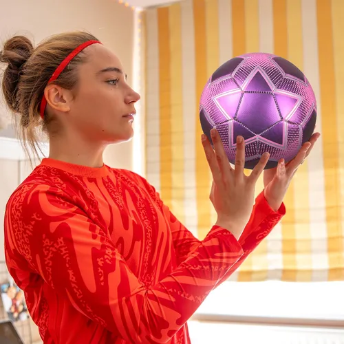 Miniatura 8 de Balón de fútbol Runleaps tamaño 1.5 y tamaño 3 y tamaño 4 y tamaño 5 para niños y adultos, pelotas de juguete con patrón de estrellas