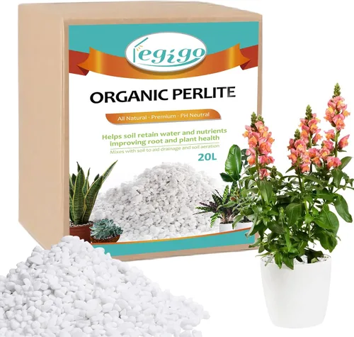 Miniatura 11 de Legigo - Perlita hortícola orgánica de 10 cuartos para plantas de interior - Mezcla acondicionadora y aditiva de suelo hortícola natural para 10