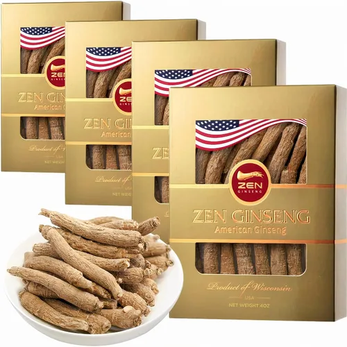 Miniatura 10 de Zen Ginseng American Wisconsin Ginseng - Raíz pequeña y larga, Panax Quinquefolio de calidad premium, aumenta la inmunidad y la energía para hombres