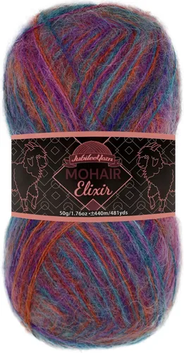 Miniatura 19 de JubileeYarn Mohair Elixir Yarn - 50g/Skein Baby Wool Blend - Cosmopolitan - 1 Skein
