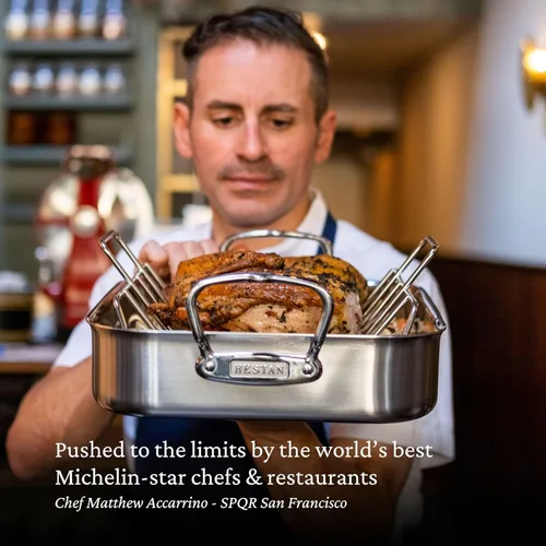 Miniatura 5 de Hestan Provisions – Asador clásico revestido de 14.5" con rejilla de acero inoxidable