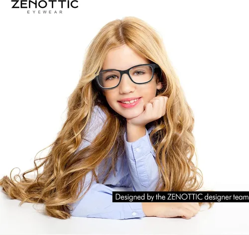 Miniatura 2 de ZENOTTIC Lentes de bloqueo de luz azul para niños, paquete de 2 lentes antirreflejos, lentes ligeros para computadora para niños y niñas Negro