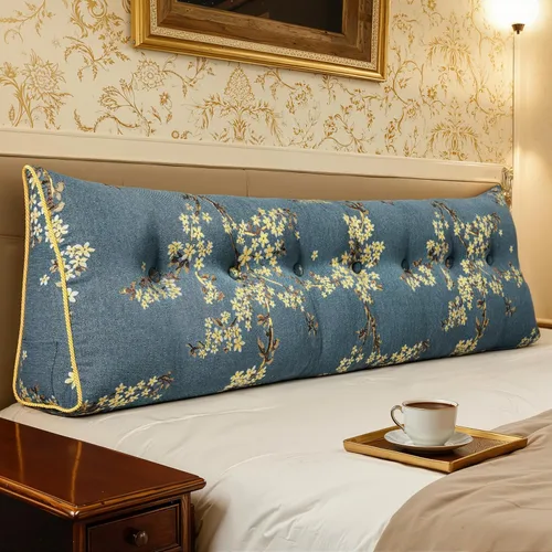 Miniatura 48 de Almohada WOWMAX grande de apoyo con forma triangular, almohada con forma de cuña para respaldo o lectura, cabecero para el día de la Madre