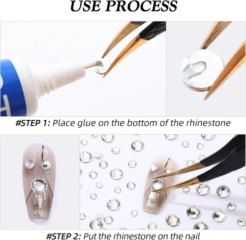 Miniatura 7 de Diamantes de imitación transparentes con parte trasera plana, diamantes de imitación de vidrio para arte de uñas y manualidades, fijación