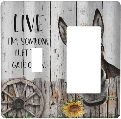Miniatura 121 de Cubiertas Decorativas para Placas de Interruptor Abstracto Moderno de Mediados de Siglo Arco Boho Sol Dorado Hoja 1 Gang Placa de Pared Cubierta