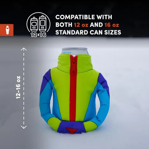 Miniatura 5 de Puffin - Chaqueta de esquí The Miller - Enfriador de botellas y latas altas aislado I Aislante de botellas de cerveza y latas de refrescos, mantiene