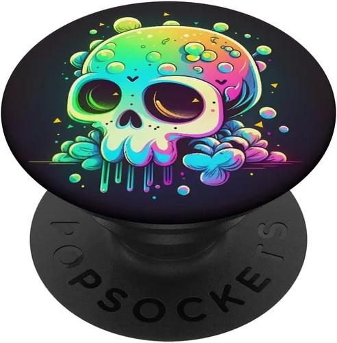 Miniatura 6 de Sugar Skull Synthwave Kawai Skull - PopSockets MagSafe PopGrip para iPhone
