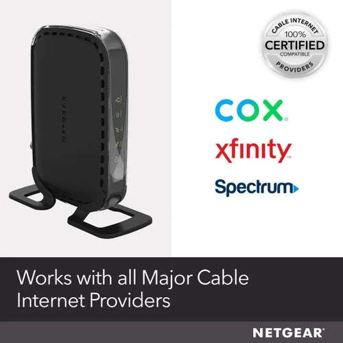 Miniatura 3 de NETGEAR - Módem de cable compatible con todos los proveedores de cables, incluyendo Xfinity by Comcast, Negro
