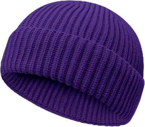 Miniatura 17 de NPQQUAN Gorros de pescador para hombres y mujeres, gorro de punto corto para invierno
