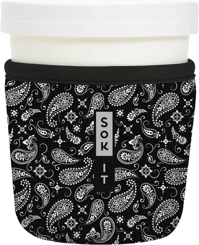 Miniatura 196 de Sok It IceCreamSok - Funda de neopreno aislada (flores abstractas, pintas de helado cónicas)
