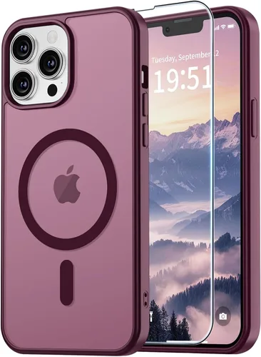 Miniatura 124 de vnnink para iPhone 12 y iPhone 12 Pro, funda de teléfono celular translúcida con protección contra caídas de grado militar, mate magnética