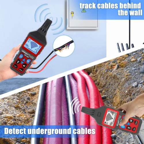Miniatura 5 de NF-826 Probador de Cable Subterráneo Localizador de Circuitos Detector de Tubería de Metal Herramienta de Rastreador de Alambres Detecta