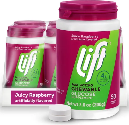 Miniatura 18 de Lift Glucosa, tabletas energéticas masticables de glucosa de acción rápida, arándano, tubo de 10 unidades (paquete de 12)
