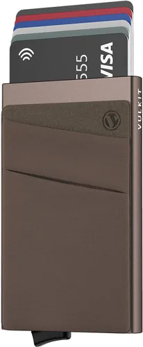Miniatura 51 de VULKIT Card Holder with Money Pocket Pop Up Wallet RFID Blocking Slim Metal Bank Card Case Holds 5 Cards and Notes