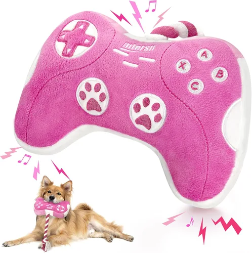 Miniatura 7 de MTERSN Juguetes chirriantes para perros: juguete interactivo de peluche para perros con papel arrugado completo y lindos juguetes masticables