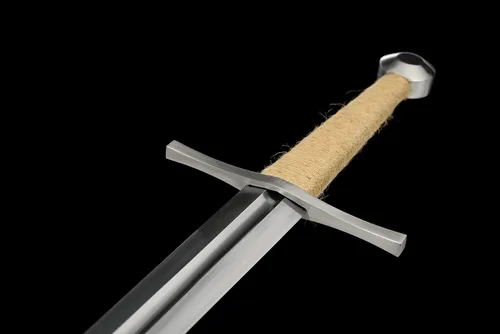 Miniatura 4 de Espada medieval hecha a mano completa de acero de alto carbono, hoja afilada, pomo de acero inoxidable, borde afilado para colección