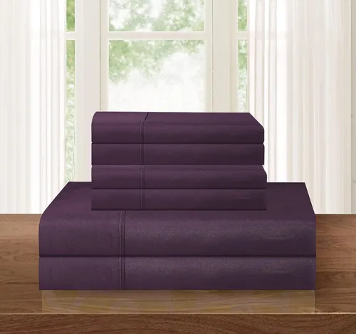Miniatura 18 de Elegant Comfort - Juego de ropa de cama resistente a arrugas y decoloración más acogedor, sábana bajera elástica en todo el contorno, bolsillo
