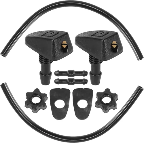 Kit de boquillas para limpiaparabrisas con conector de manguera de fluido, 10 piezas, color negro, compatible con Acura MDX 2011, para Honda Pilot