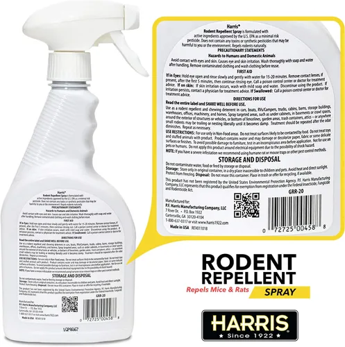 Miniatura 6 de HARRIS Aceite de menta repelente de ratones y roedores en aerosol para casa y motores de automóviles, sustituto humanitario de trampa para ratones