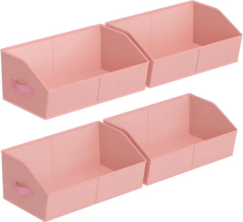 Miniatura 55 de Homsorout Organizador trapezoidal para armario, cestas grandes para organizar, caja de almacenamiento de tela para estantes, cubos de almacenamiento