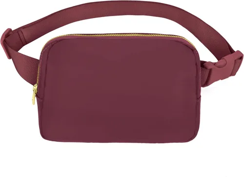Miniatura 17 de VOROLO Riñonera para mujeres y hombres, bolsa cruzada, bolsa de cinturón con correa ajustable, Rosa, 5,6 pulg.