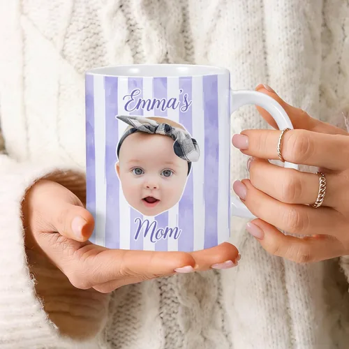 Miniatura 5 de Taza de café personalizada con cara de bebé, taza personalizada con foto, nombre y título, cumpleaños, Navidad, día del padre, día de la madre, baby