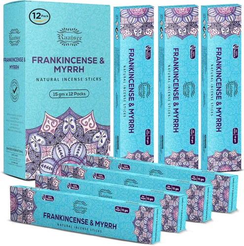 Miniatura 13 de Raajsee Varitas de incienso (6.35 oz), 100% puras orgánicas y naturales, enrolladas a mano, sin productos químicos, perfectas para aromaterapia