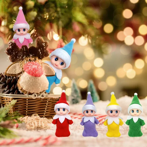 Miniatura 6 de LovelfStory - Accesorios de elfo para bebé, pequeña muñeca elfa de Navidad niña y niño para regalo de Navidad (Verde)