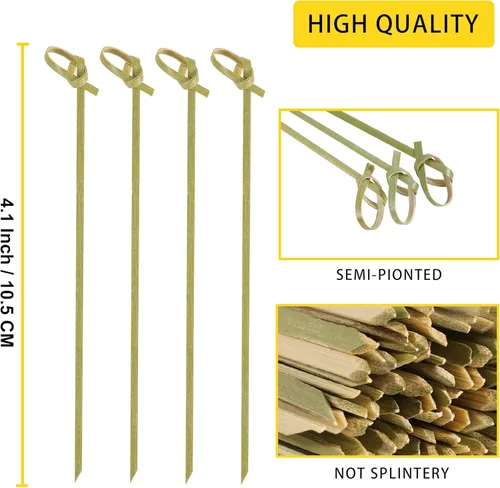 Miniatura 8 de CockStixs 100 tazas de embutidos de 12 onzas con brochetas de bambú, soporte de papel desechable para aperitivos, color marrón con púas de cóctel
