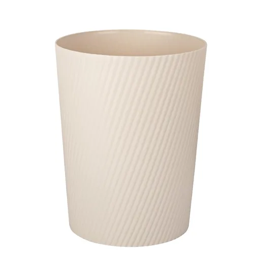 UUJOLY Cubo Pequeño de Basura Basurero Contenedor de Basura para Baños, Lavandería, Cocinas, Oficinas, Habitaciones Infantiles, Dormitorios (Beige)