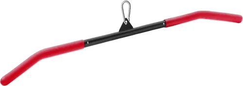 Miniatura 7 de SERTT Barra de Jalón LAT de 39.37 Pulgadas para Máquina de Cable con Polea, Barra de Presión para Curl de Tríceps con Mango de Goma, Accesorios