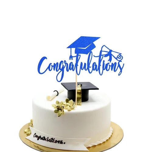 Miniatura 22 de Arthsdite 1 Pieza Decoración para Pastel de Graduación con Purpurina Dorada "So Proud of You" - 2025 Graduado Felicitaciones Senior Decoración