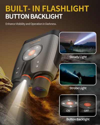 Miniatura 7 de Binoculares de visión nocturna 4K UHD con control inteligente de aplicación, gafas de visión nocturna con rango de visión de 3940 pies, foto a todo