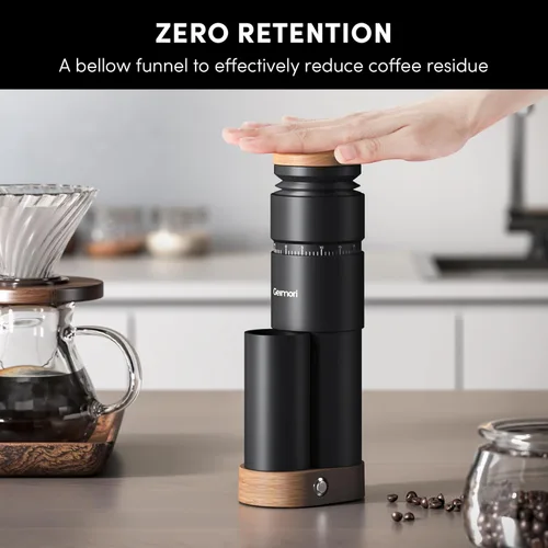 Miniatura 4 de Molinillo de café de rebabas, Wirsh Molino Eléctrico Portátil Geimori T38 Plus, Molinillo de espresso con rebaba cónica, Ajustes de molienda sin