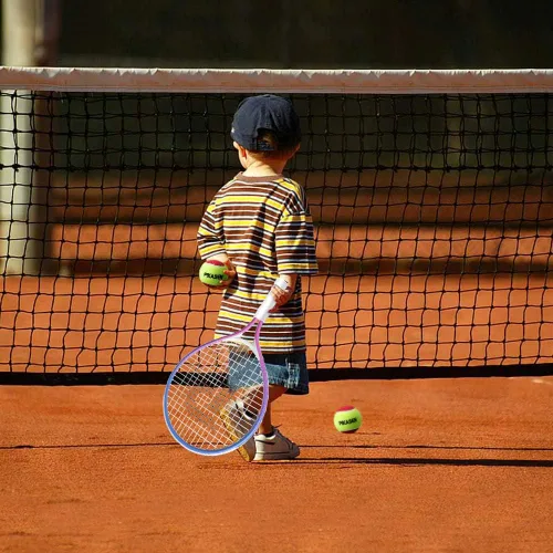 Miniatura 6 de Raqueta de tenis para niños de 17 a 25 pulgadas, el mejor kit de inicio para niños de 4 años en adelante con bolsa de correa para el hombro y mini