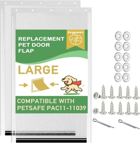 Miniatura 14 de Solapas grandes de repuesto para puerta con soporte de metal, tornillos y arandelas de acero inoxidable 304, compatibles con PetSafe Freedom