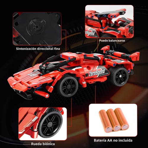 Miniatura 6 de GAMZOO Juguete RC Mejores Regalos de Cumpleaños para Niños y Niñas de 6 7 8 9 10 11 12 Años de Edad 2 en 1 Coche de Carreras con Control Remoto Rojo