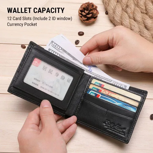 Miniatura 3 de billetera bifold chain, Negro2, Moda