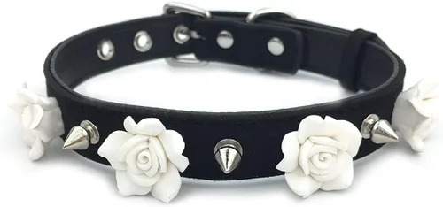 Destiny Love Gargantilla hecha a mano con flor de rosa, collar de terciopelo con caja para mujeres y hombres