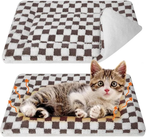 Miniatura 8 de VitalCozy Paquete de 2 tapetes autocalentables para gatos, almohadilla autocalentable, reversible, lavable a máquina, refleja el calor corporal