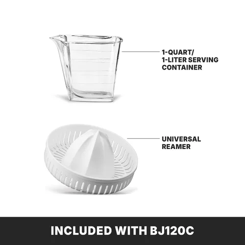 Miniatura 5 de Waring Commercial BJ120C Exprimidor Compacto de Cítricos, 120V, Enchufe 5-15P, Blanco, 34 Onzas